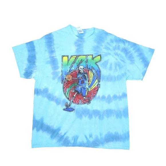 Barstool Shirts Barstool Sports Yak Tie Dye Blue Skeleton